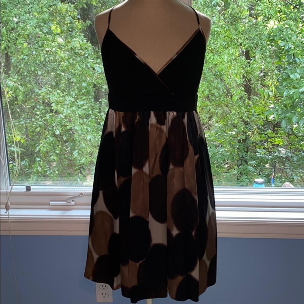 MAGGY LONDON Dotted spaghetti strap dress